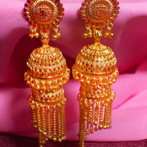 Buy Yaarita's Gold Plated Golden Color Beautiful Jhumki Earring