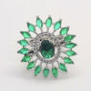 Buy Yaarita's Green Color American Diamond Finger Ring