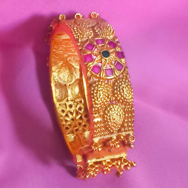 Buy Yaarita's High Gold Polish Designer Antique Bangle Set