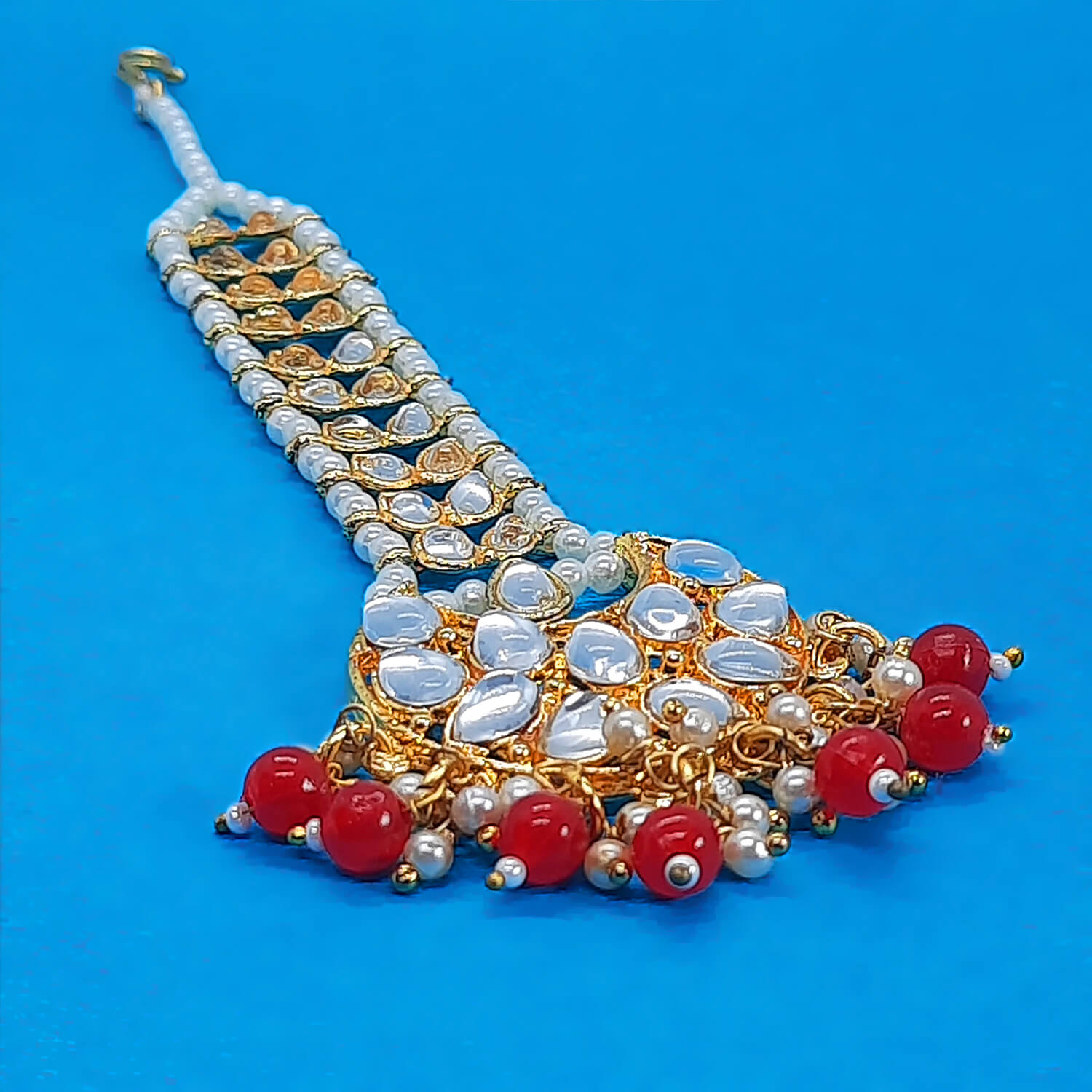 Buy Yaarita's Red Color Kundan Maang Tika