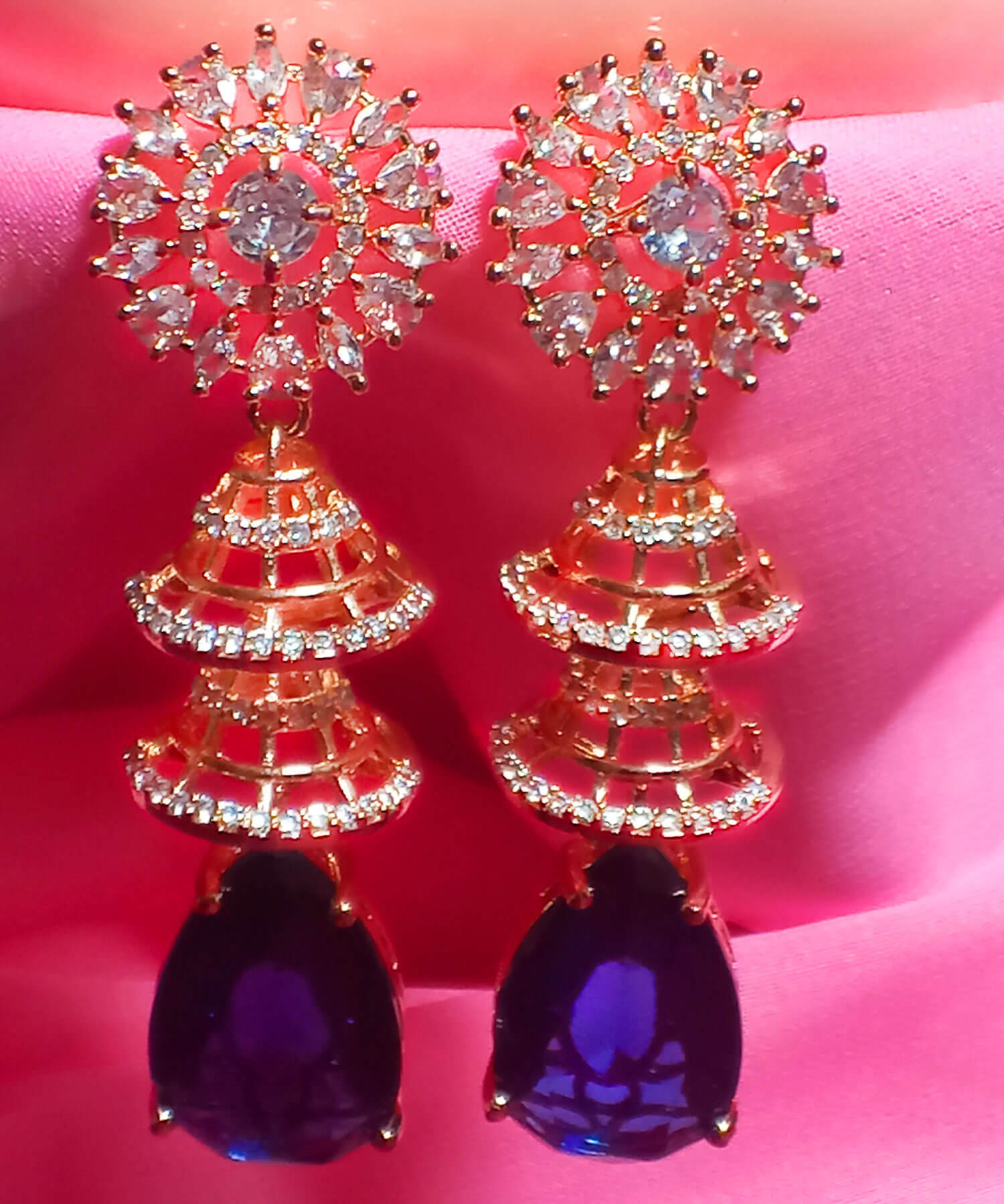 buy-yaaritas-rose-gold-plated-dark-blue-color-ad-stone-dangler-earring