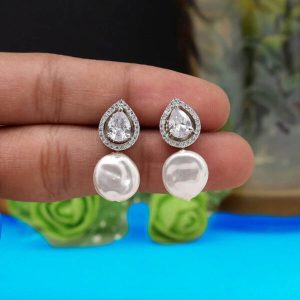 Buy Yaarita's Silver Color American Diamond Earrings