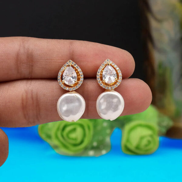 Buy Yaarita's White Color American Diamond Earrings