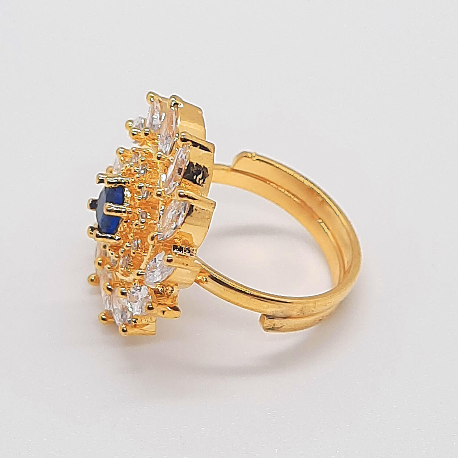 Yaarita's Imitation Blue Color American Diamond Finger Ring