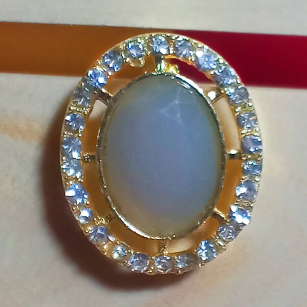 Yaarita's Imitation Gold Plated Crystal Stone Grey Color Stud Earring