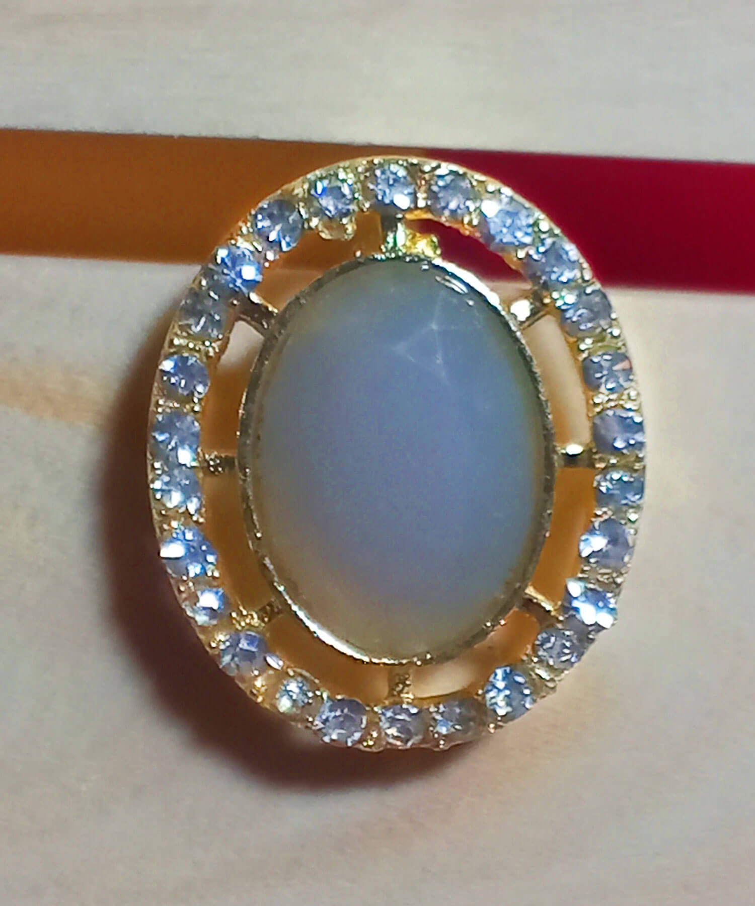 Yaarita's Imitation Gold Plated Crystal Stone Grey Color Stud Earring