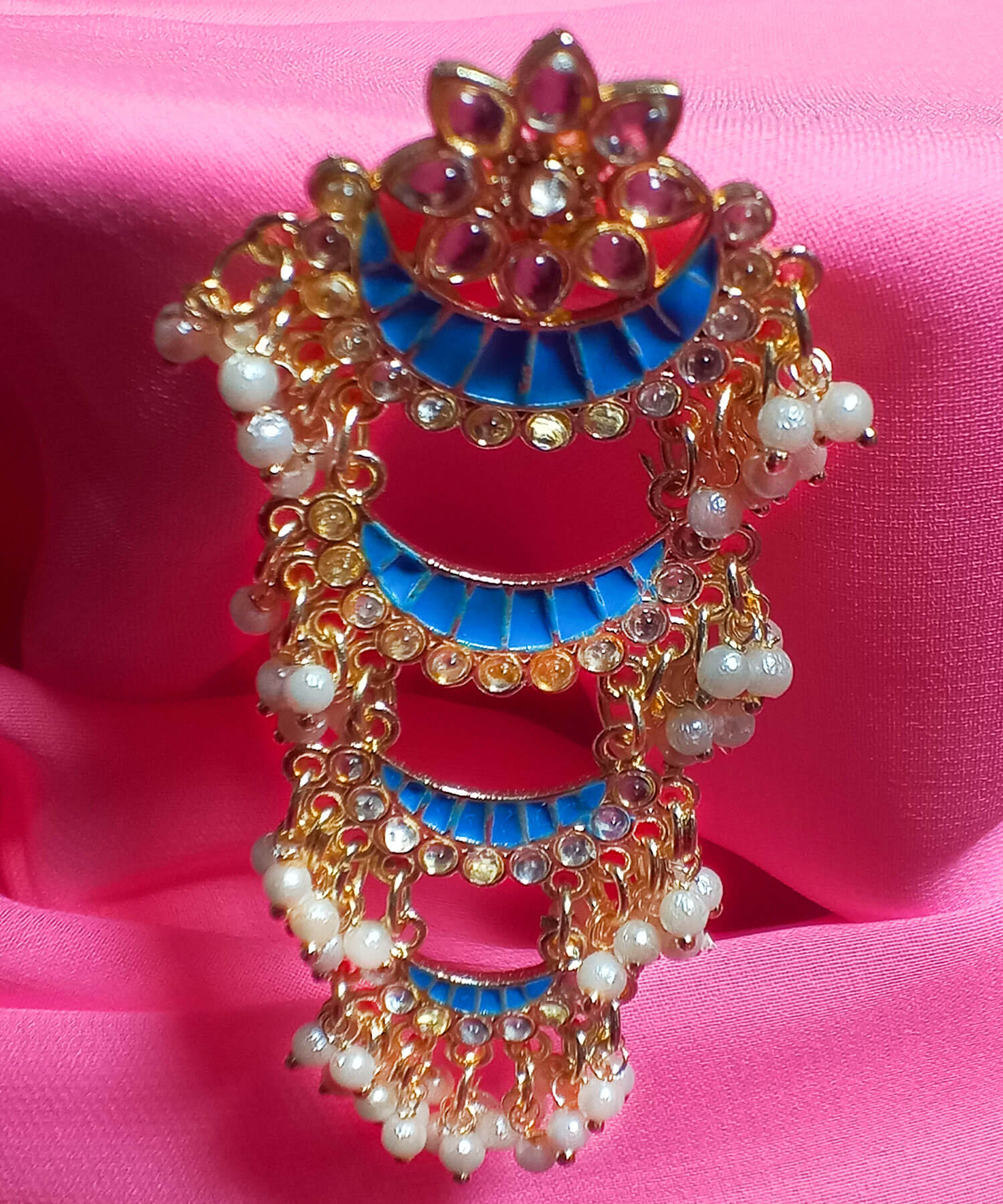 yaaritas-imitation-gold-plated-sky-blue-color-meenakari-dangler-earring