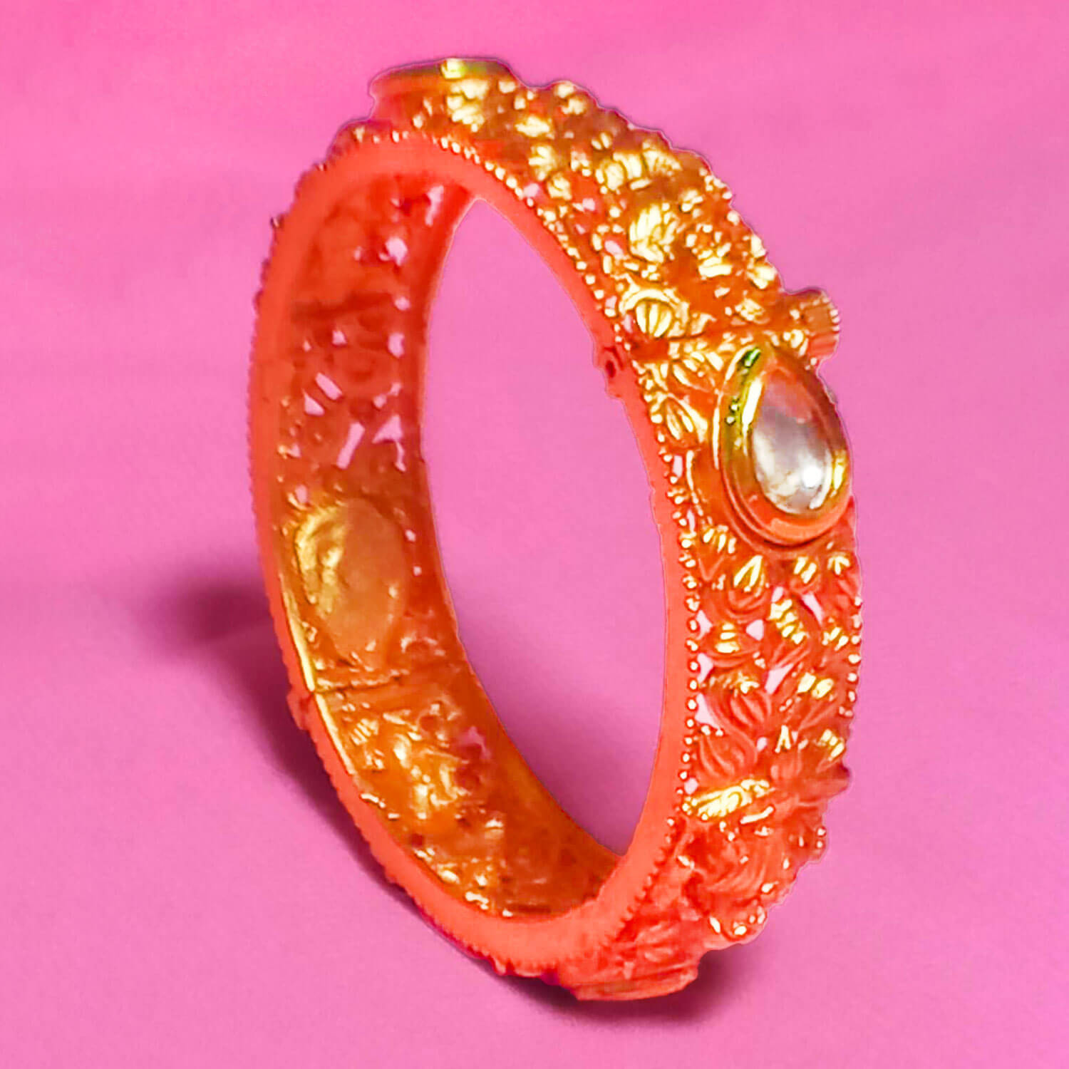 Yaarita's Imitation Paan Segmented Beautiful Textured Bangles Set