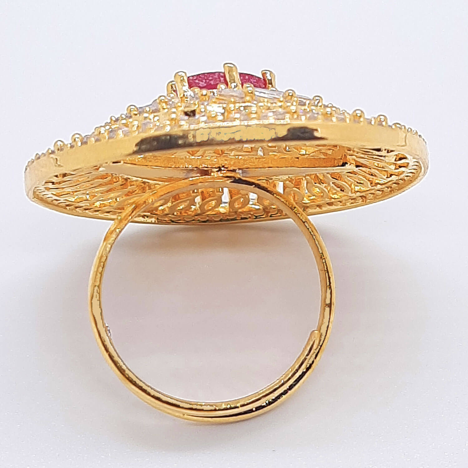 Yaarita's Imitation Rani Color American Diamond Finger Ring