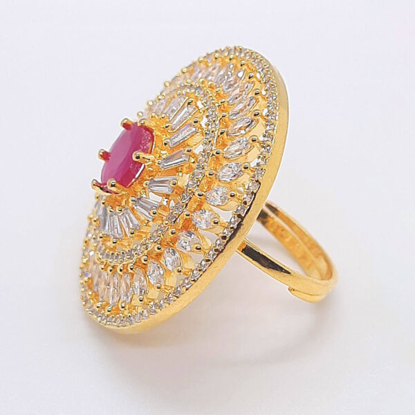 Yaarita's Rani Color American Diamond Finger Ring