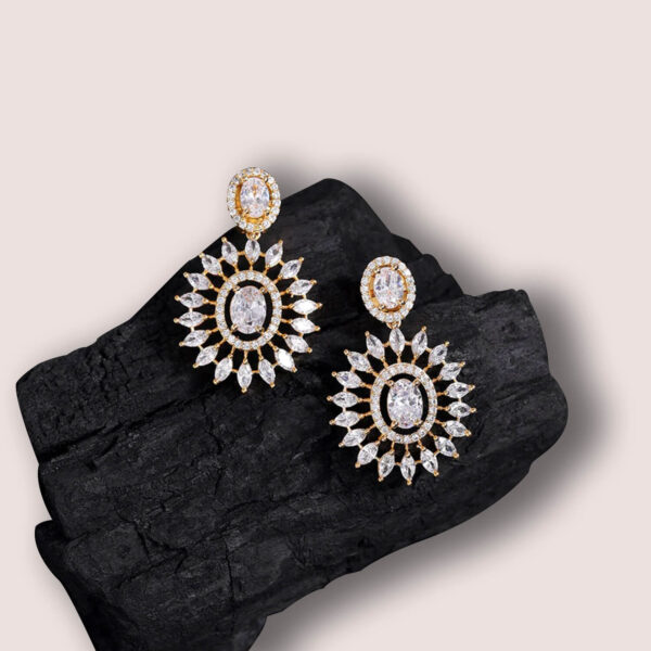 Yaarita's White Color American Diamond Earrings