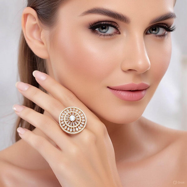 Yaarita's White Color American Diamond Finger Ring