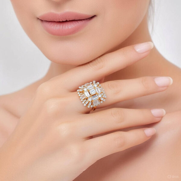 Yaarita's White Color American Diamond Finger Ring