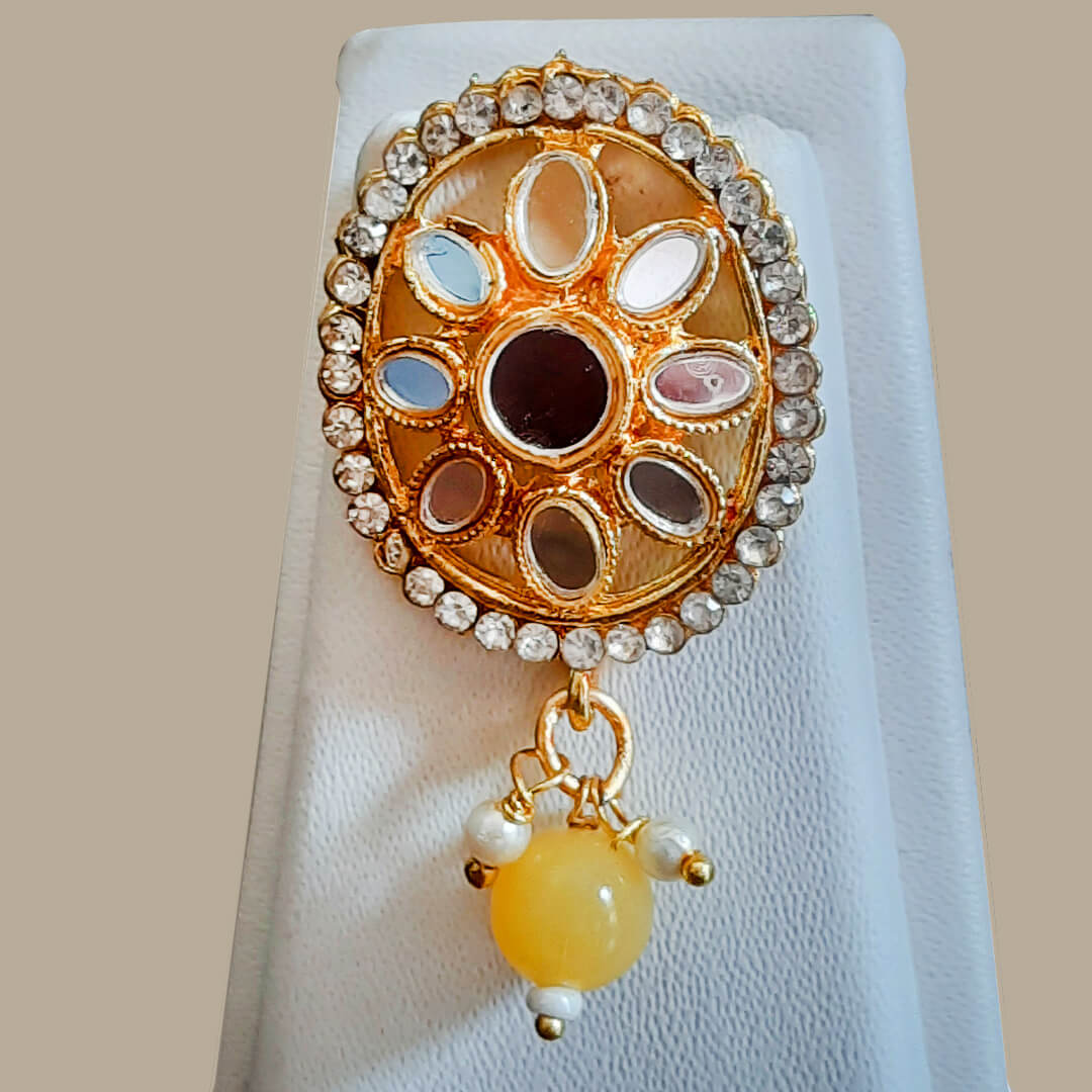 Yaarita's imitation Gold Plated Yellow Color Choker Necklace Set
