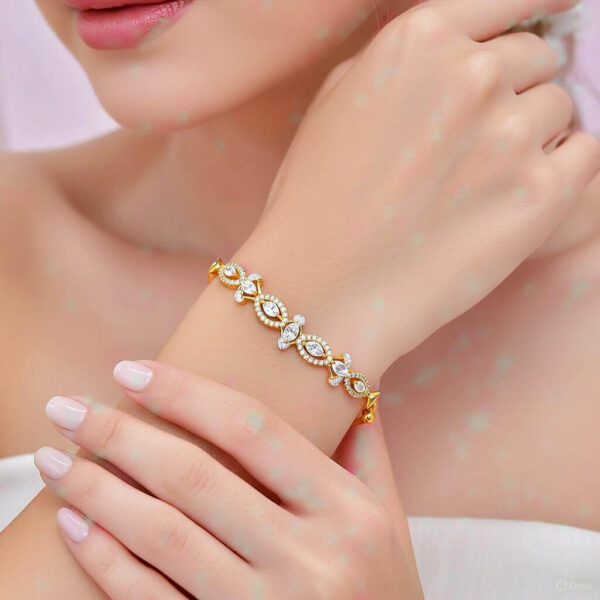 Yarita's White Color American Diamond Bracelet