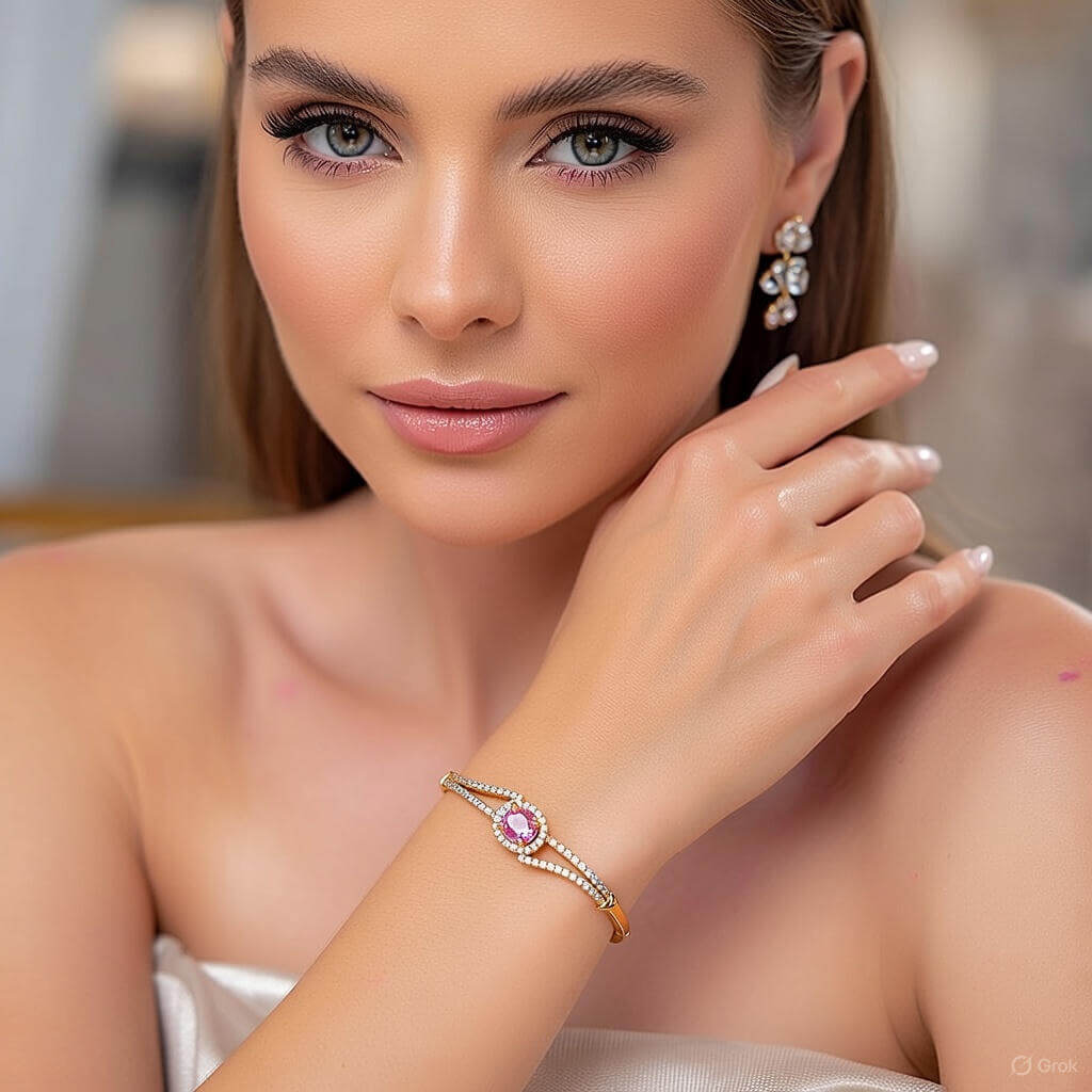 Yarita's White Color American Diamond Bracelet