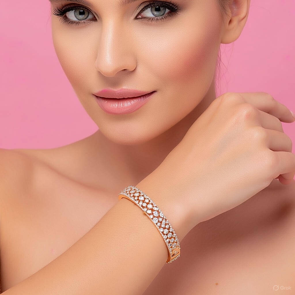 Yarita's White Color American Diamond Bracelet