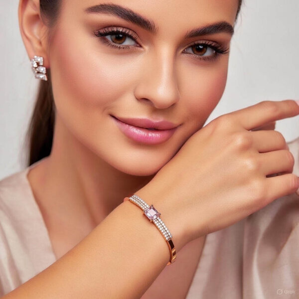 Yarita's White Color Beautiful American Diamond Bracelet