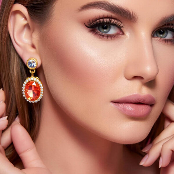 Yaarita's Brown Colour Austrian Stone Dangler Earring