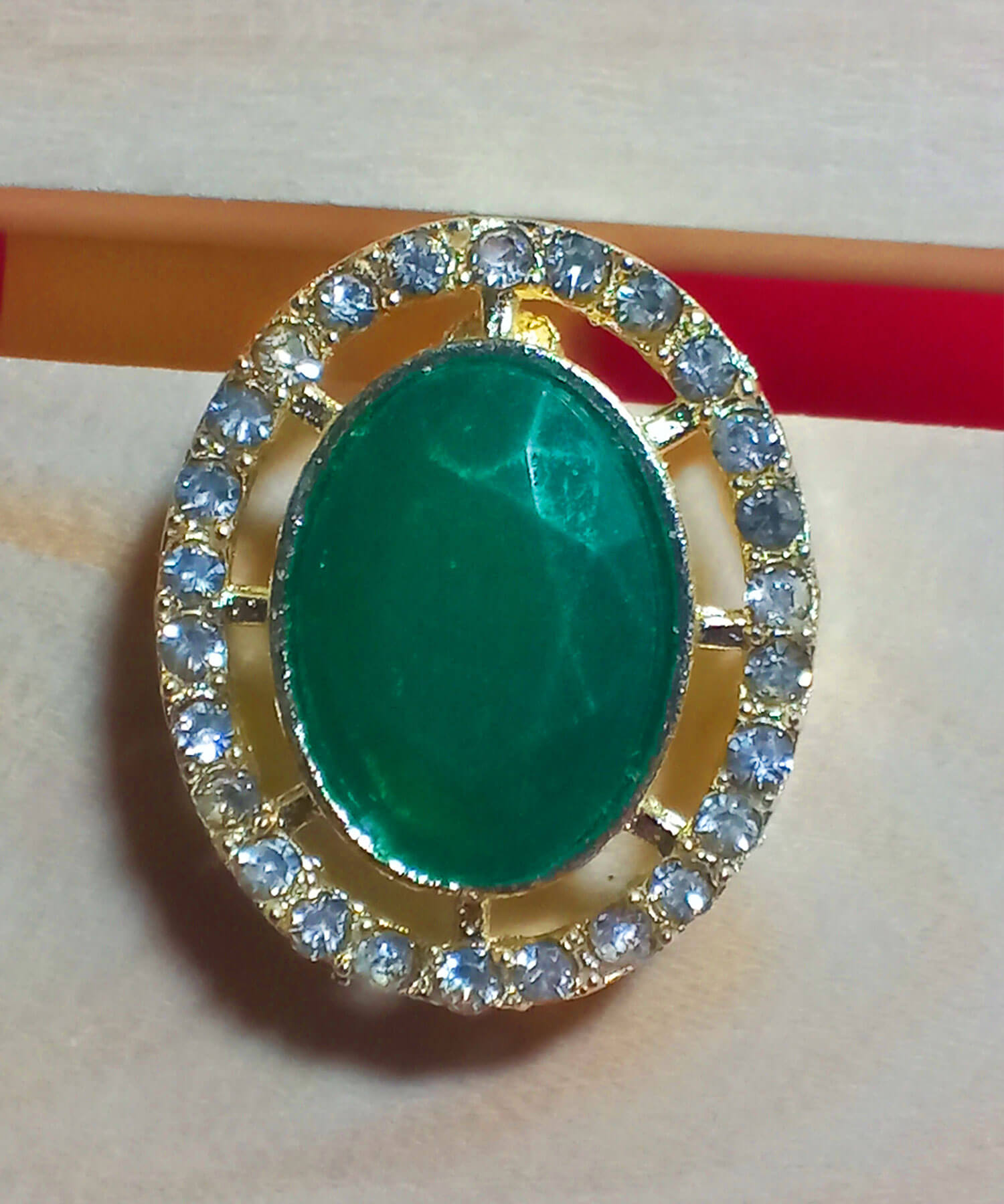 Yaarita's Gold Plated Crystal Stone Green Color Stud Earring