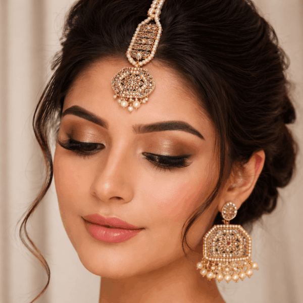 Yaarita’s Golden Color Kundan Maang Tika