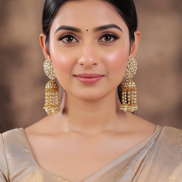 Yaarita’s White Color Beautiful Kundan Earrings42
