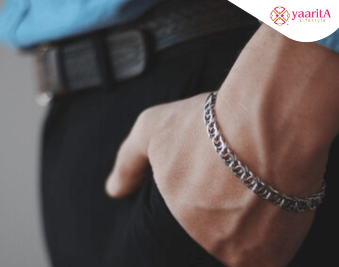 Elevate Your Look - Silver Bracelet Design for Man