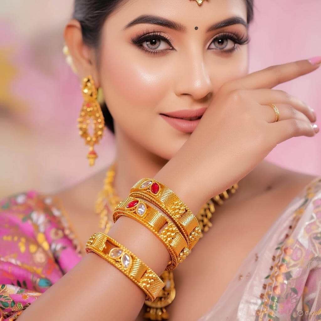 Yaarita’s Designer Party Wear Antique Design Bangles Set