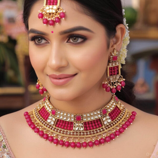 Yaarita’s Rani Color Choker Kundan Necklace Set